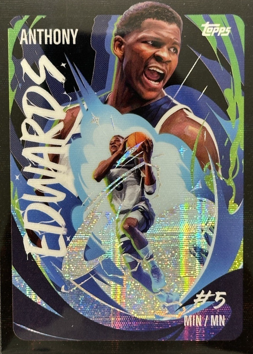 Anthony Edwards 2025 Topps Chrome #UV-7 Ultraviolet All-Stars