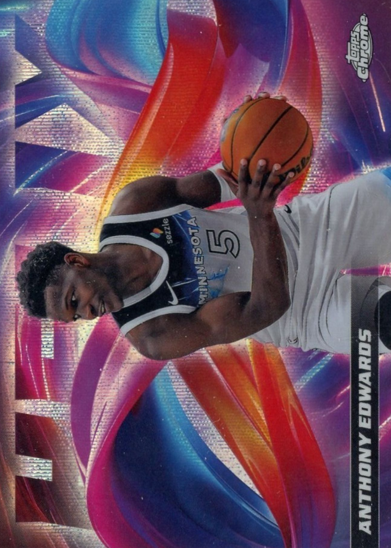 Anthony Edwards 2025 Topps Chrome #H-2 Helix /(SSP) Price Guide