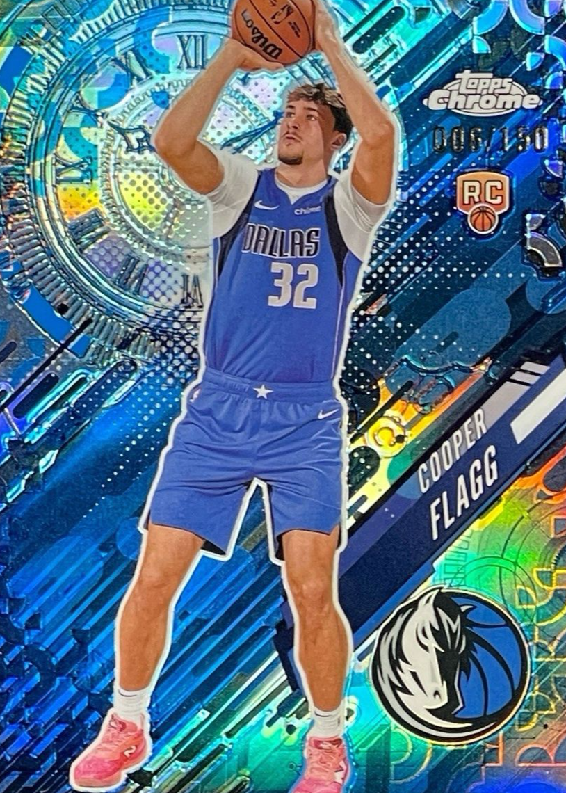 Cooper Flagg 2025 Topps Chrome #GT-16 Go Time - Blue Refractor