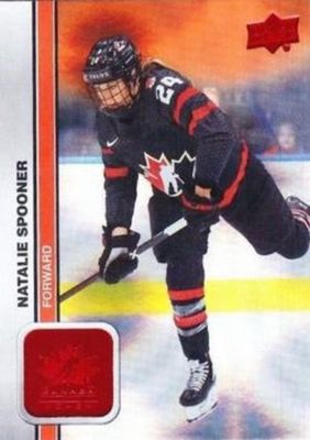 2023 Upper Deck Team Canada Juniors #56 Patterned Foilboard Red