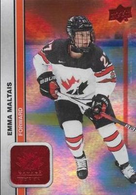 2023 Upper Deck Team Canada Juniors #58 Patterned Foilboard Red