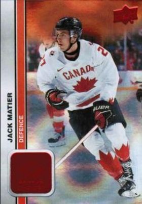 2023 Upper Deck Team Canada Juniors #12 Patterned Foilboard Red