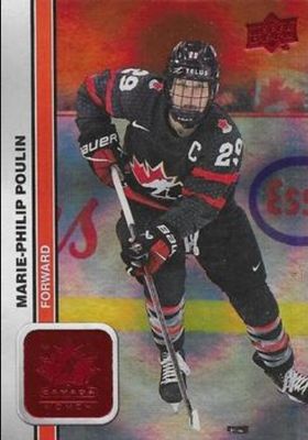 2023 Upper Deck Team Canada Juniors #59 Patterned Foilboard Red