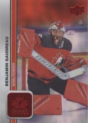 2023 Upper Deck Team Canada Juniors #13 Patterned Foilboard Red
