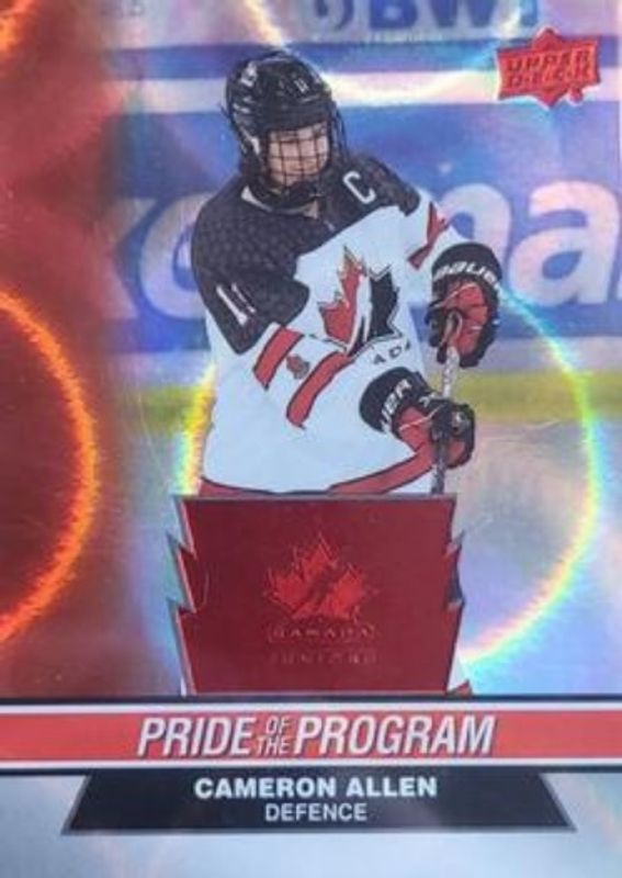 2023 Upper Deck Team Canada Juniors #91 Patterned Foilboard Red