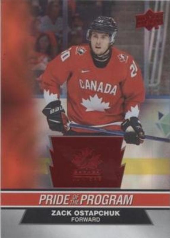 2023 Upper Deck Team Canada Juniors #74 Patterned Foilboard Red