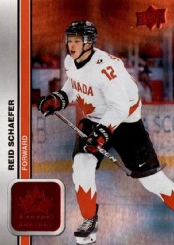 2023 Upper Deck Team Canada Juniors #15 Patterned Foilboard Red