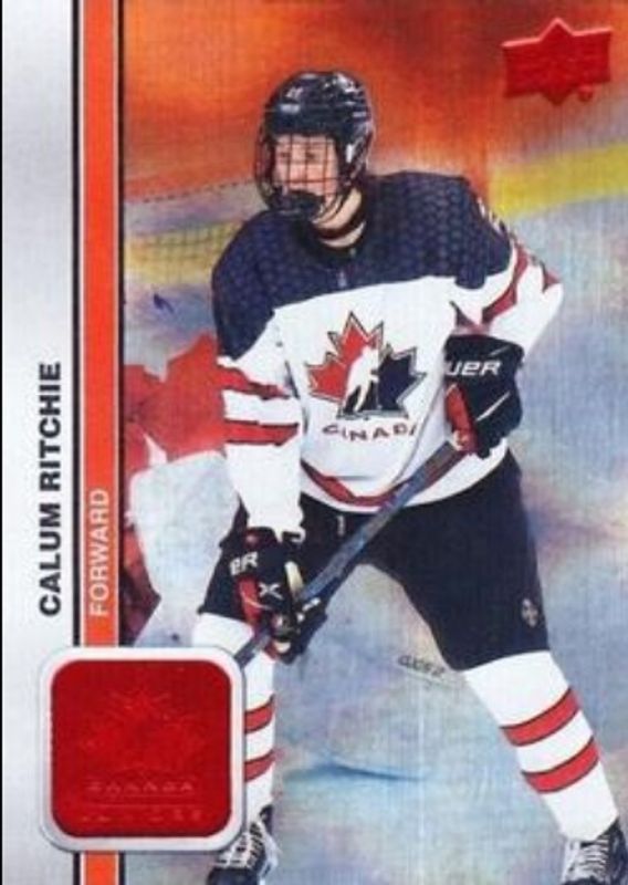2023 Upper Deck Team Canada Juniors #28 Patterned Foilboard Red