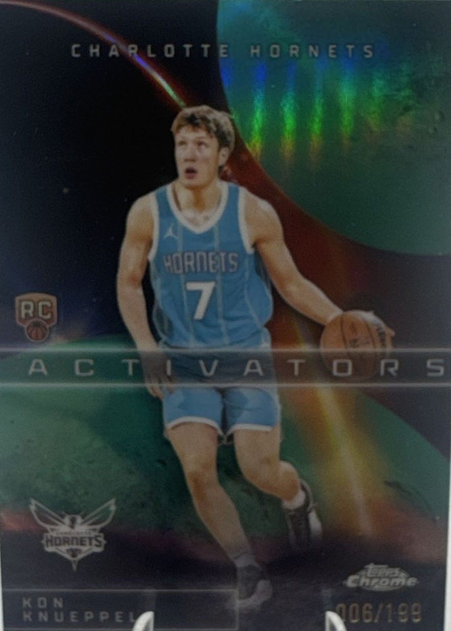 Kon Knueppel 2025 Topps Chrome #AC-14 Activators - Aqua Refractor 