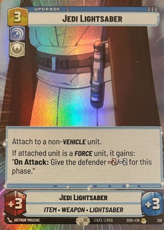 Jedi Lightsaber 2024 Spark of Rebellion #319 Hyperspace Foil RAW