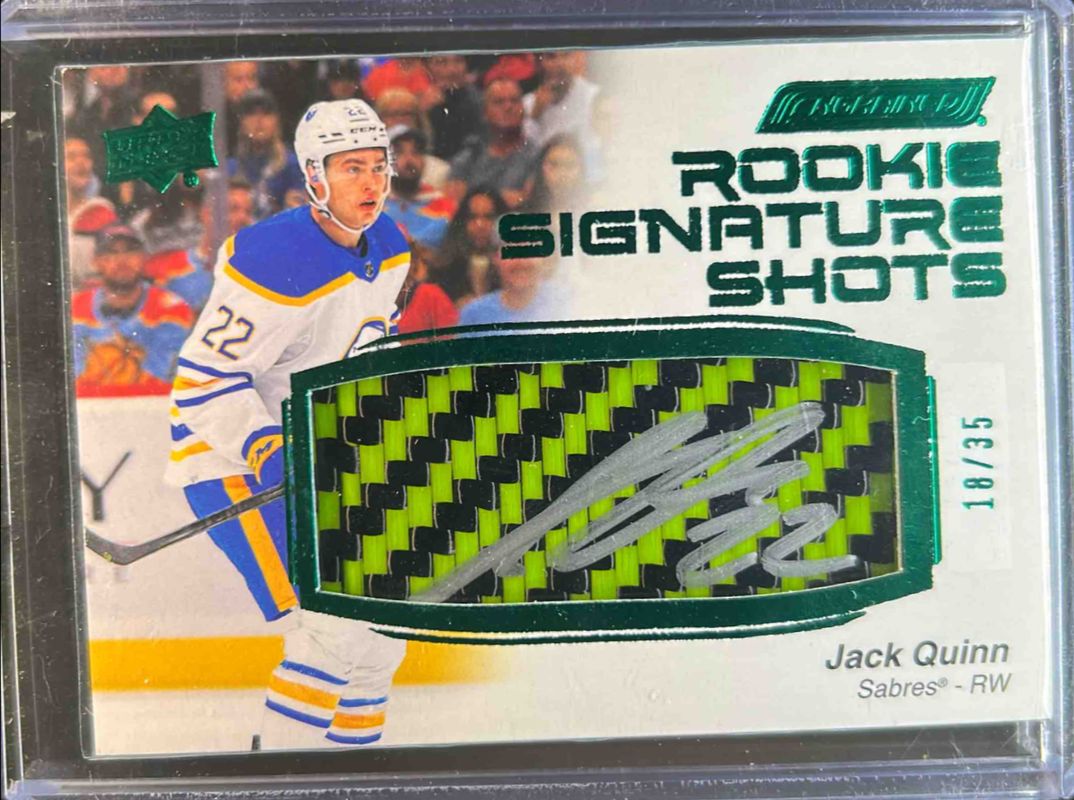 2023 Upper Deck Engrained #RSS-ME 2022 Upper Deck Engrained Update: Rookie Signatures Shots Green Stick /35