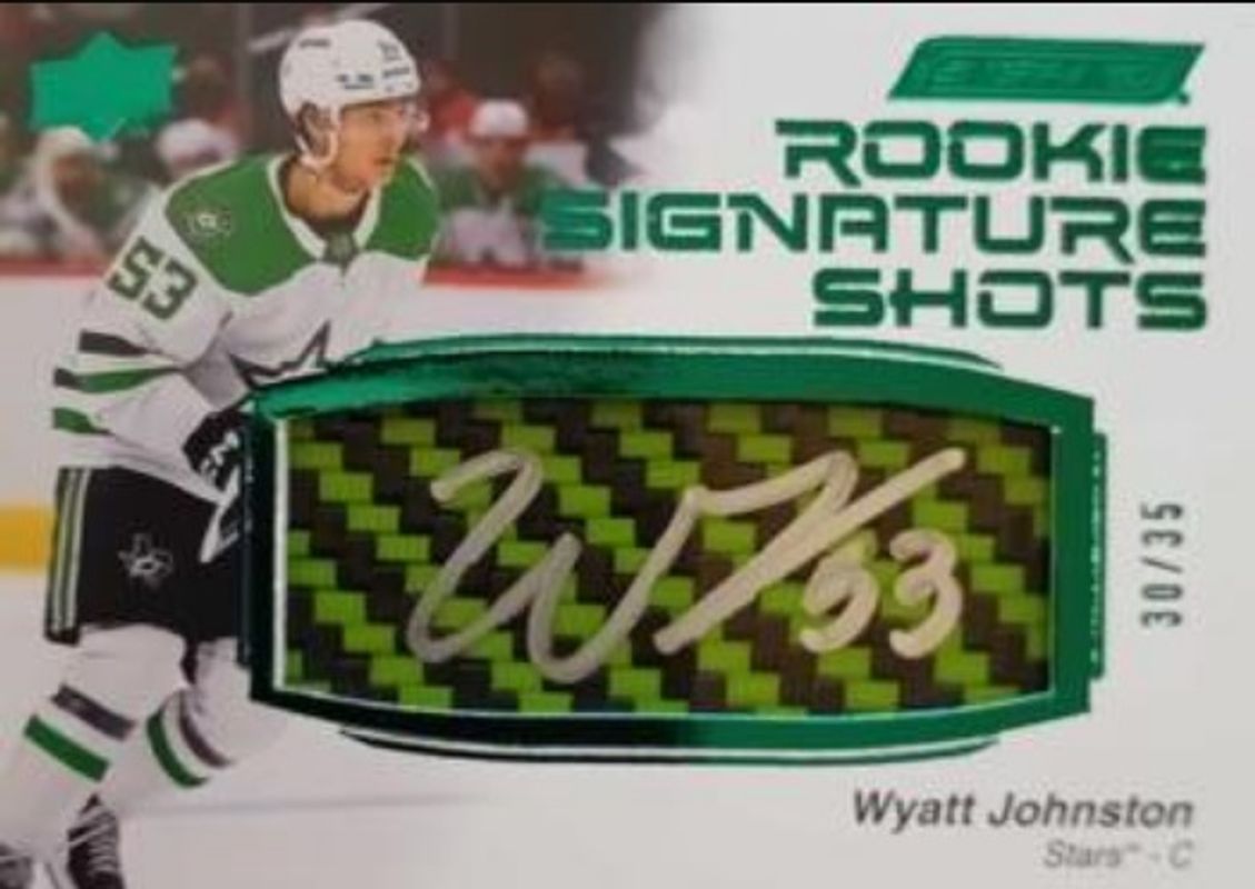 2023 Upper Deck Engrained #RSS-WJ 2022 Upper Deck Engrained Update: Rookie Signatures Shots Green Stick /35