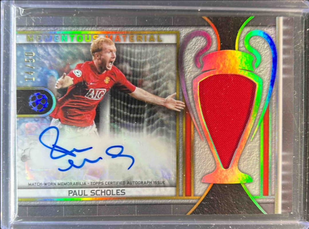 2023 Topps Museum Collection UEFA Club Competitions #MMJA-PS Momentous Material Jumbo Autographs - Gold /50