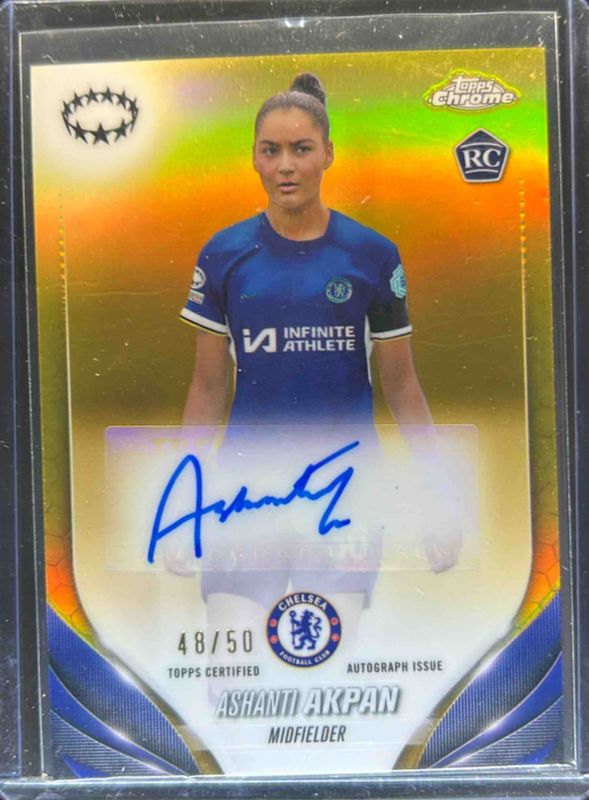 2023 Topps Chrome UEFA Women's Champions League #A-AA Autographs - Gold /50