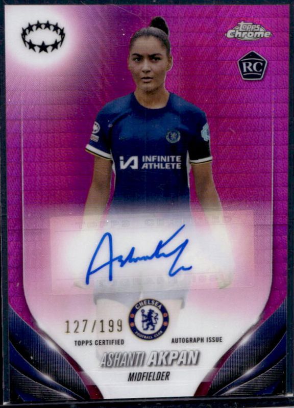 2023 Topps Chrome UEFA Women's Champions League #A-AA Autographs - Pink Prism /199