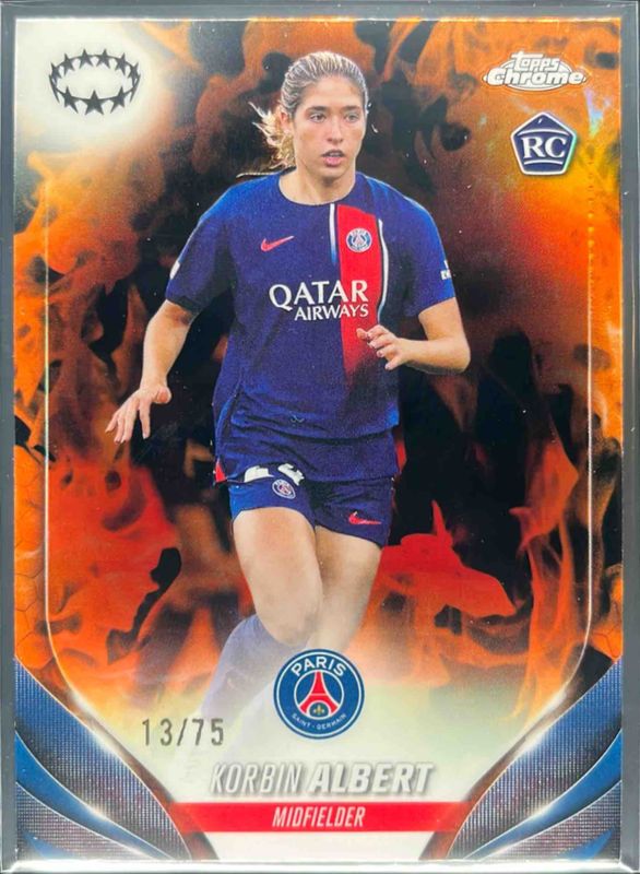2023 Topps Chrome UEFA Women's Champions League #91 Inferno /75