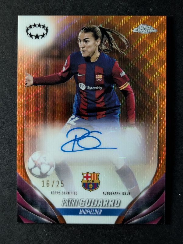 2023 Topps Chrome UEFA Women's Champions League #A-PG Autographs - Orange Wave /25