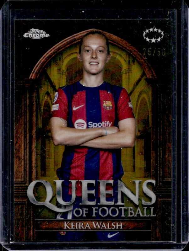 2023 Topps Chrome UEFA Women's Champions League #QF-2 Queens of Football - Gold /50