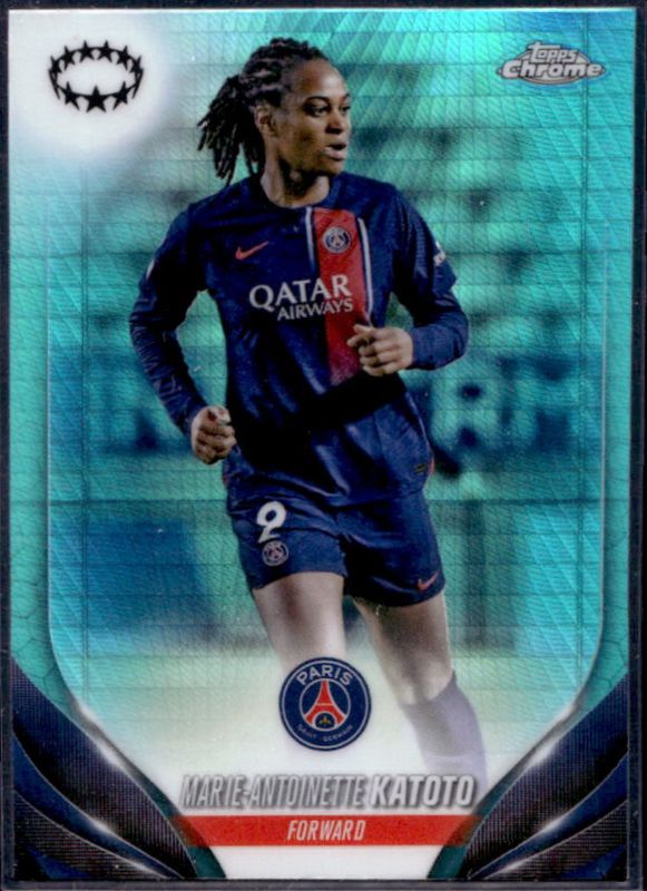 2023 Topps Chrome UEFA Women's Champions League #9 Aqua Prism