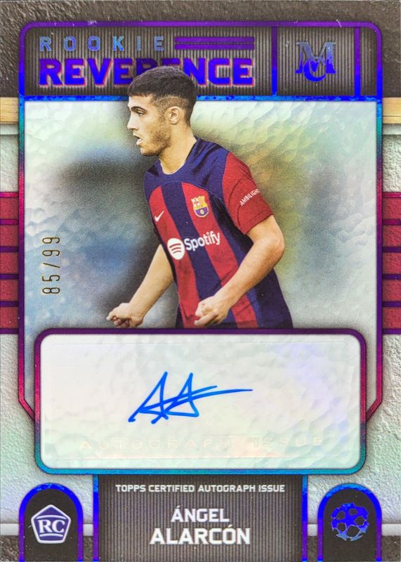 2023 Topps Museum Collection UEFA Club Competitions #RRA-AA Rookie Reverence Autographs - Amethyst /99