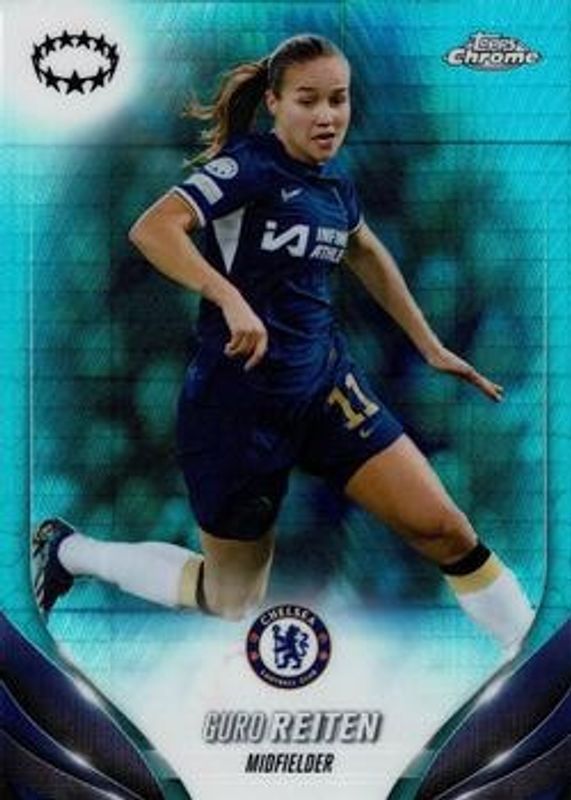 2023 Topps Chrome UEFA Women's Champions League #94 Aqua Prism