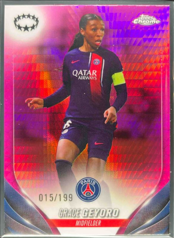 2023 Topps Chrome UEFA Women's Champions League #8 Pink Prism /199