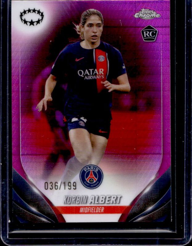 2023 Topps Chrome UEFA Women's Champions League #91 Pink Prism /199