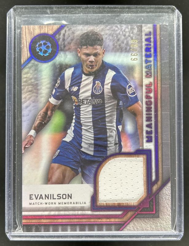 2023 Topps Museum Collection UEFA Club Competitions #MMSR-EV Meaningful Material Single Relics - Amethyst /99