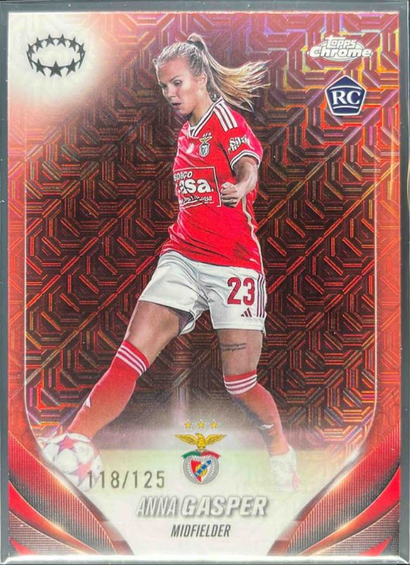 2023 Topps Chrome UEFA Women's Champions League #95 Rose Gold Mojo /125
