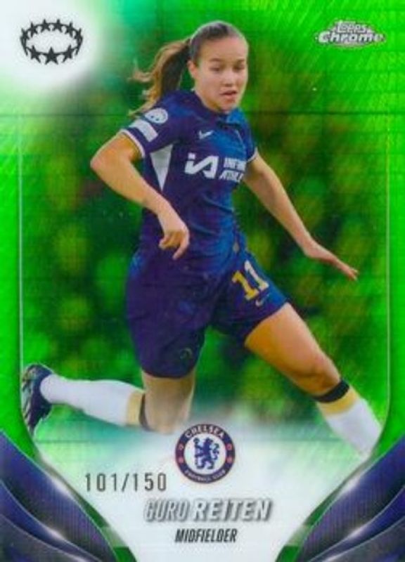 2023 Topps Chrome UEFA Women's Champions League #94 Neon Green Prism /150