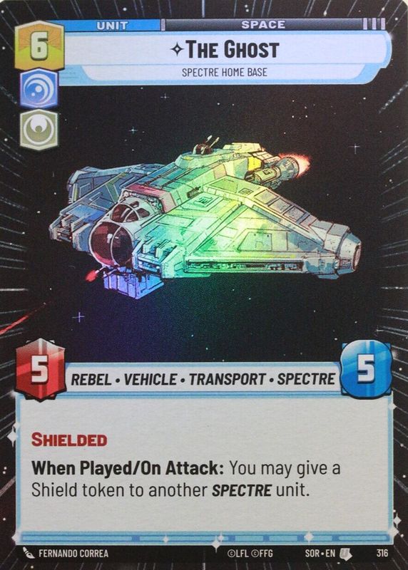 The Ghost 2024 Spark of Rebellion #316 Hyperspace Foil RAW