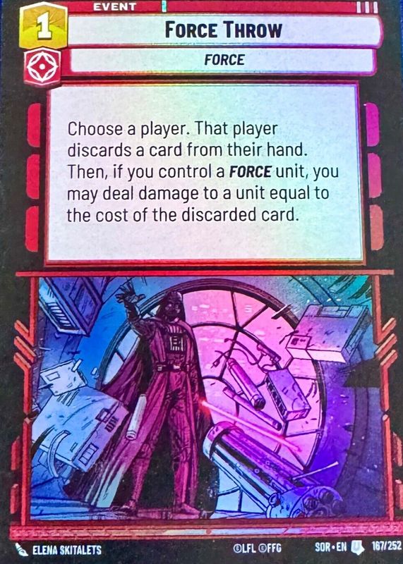 Force Throw 2024 Spark of Rebellion #167 Foil RAW