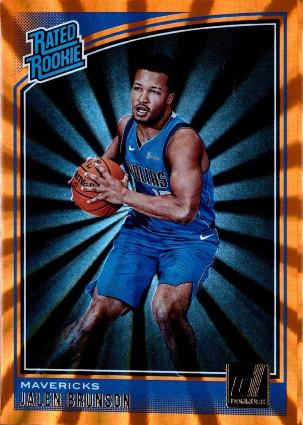 Jalen Brunson 2018 Donruss #179 Orange Laser Price Guide - Sports