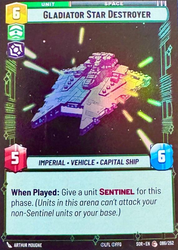 Gladiator Star Destroyer 2024 Spark of Rebellion #86 Foil RAW