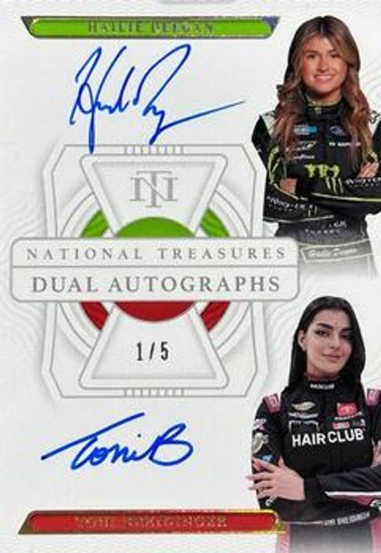 2022 National Treasures NASCAR #HD-TB Dual Autographs Holo Gold /5