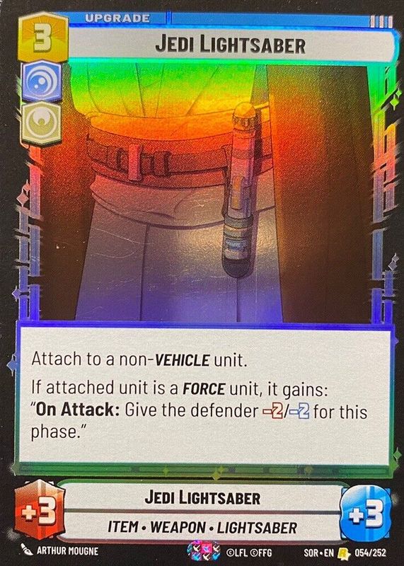 Jedi Lightsaber 2024 Spark of Rebellion #54 Foil RAW