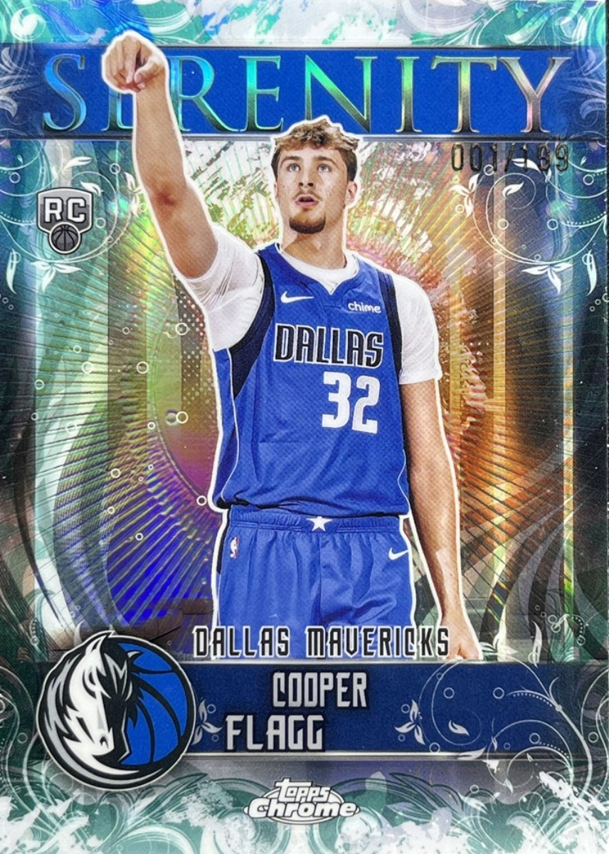 Cooper Flagg 2025 Topps Chrome #SY-11 Serenity - Aqua Refractor