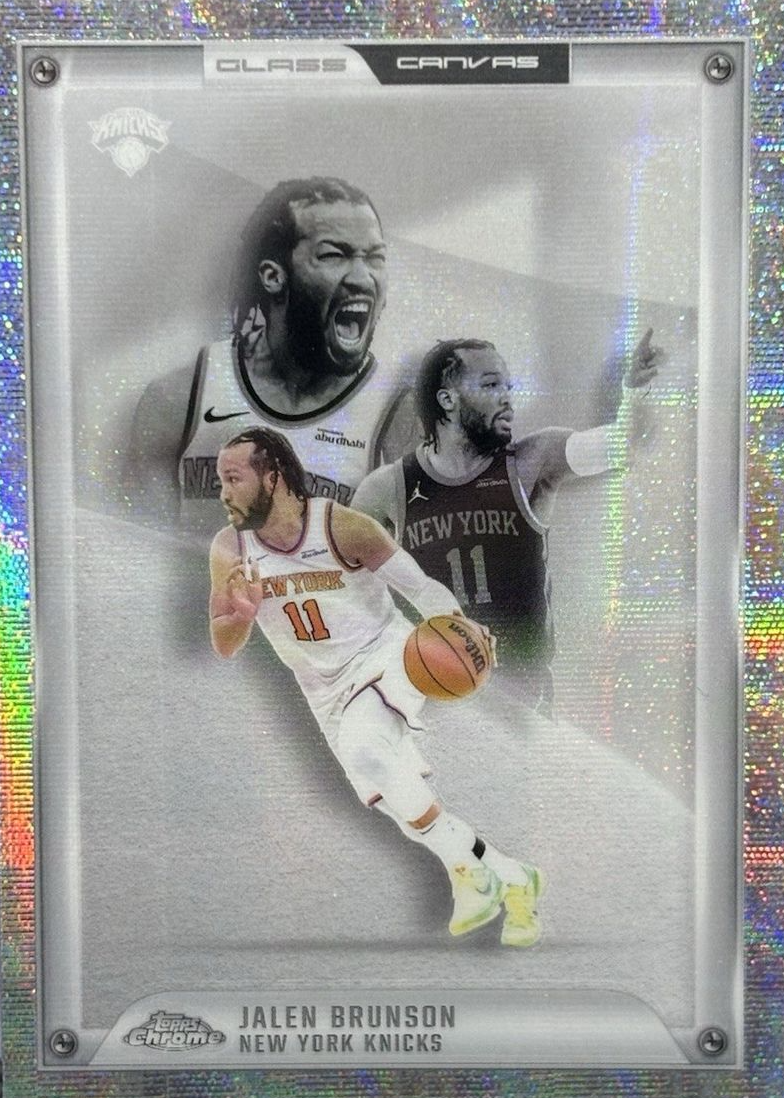 Jalen Brunson 2025 Topps Chrome #GC-17 Glass Canvas /(SSP) Price 