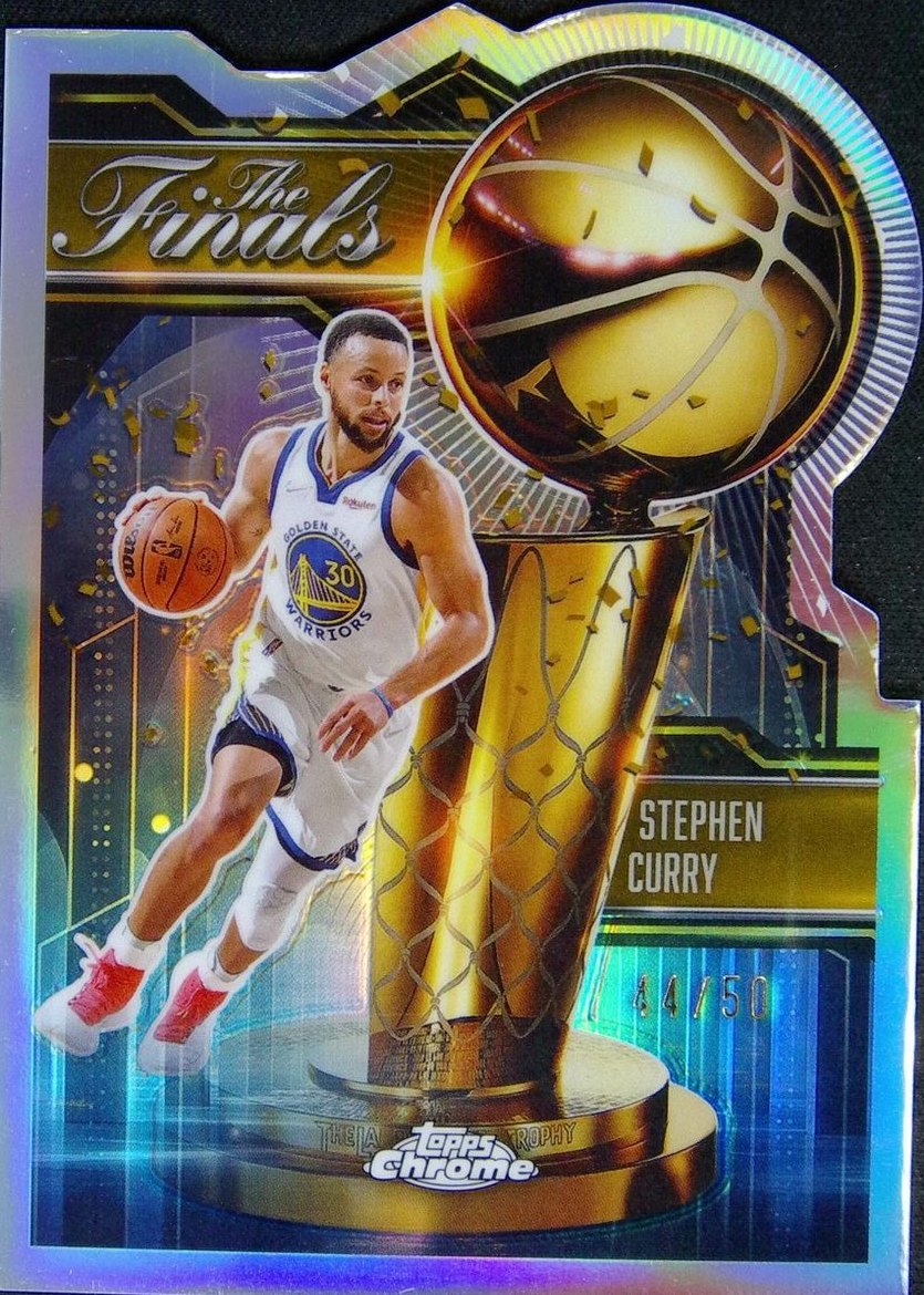 Stephen Curry 2025 Topps Chrome #FIN-2 Finals - Gold Refractor /50 
