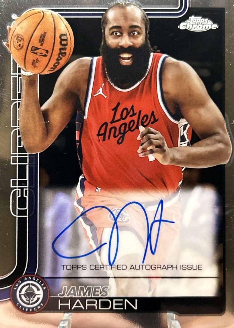 James Harden 2025 Topps Chrome #TCA-JH Chrome Autographs Price
