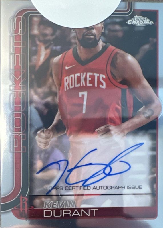 Kevin Durant 2025 Topps Chrome #TCA-KD Chrome Autographs Price