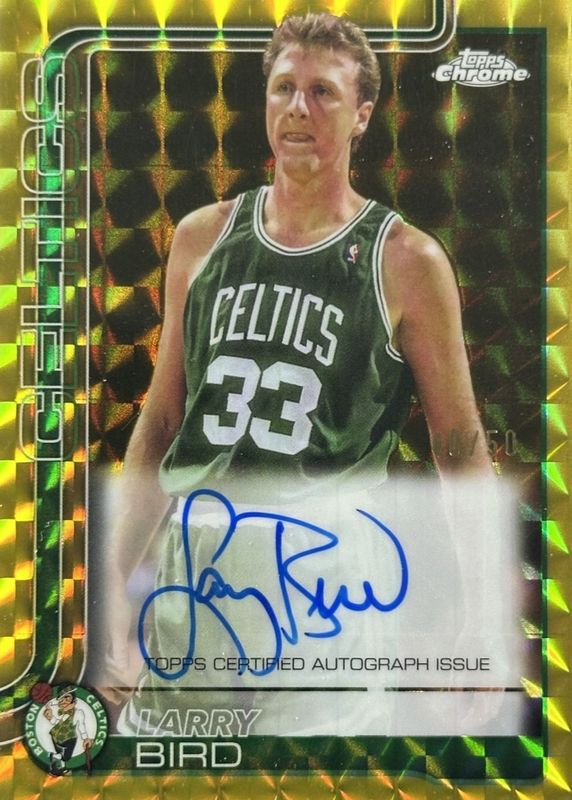 2025 Topps Chrome #TCA-LB Chrome Autographs - Gold Geometric Refractor /50