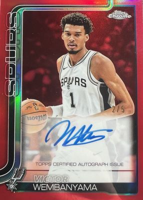 2025 Topps Chrome #TCA-VW Chrome Autographs - Red Refractor /5