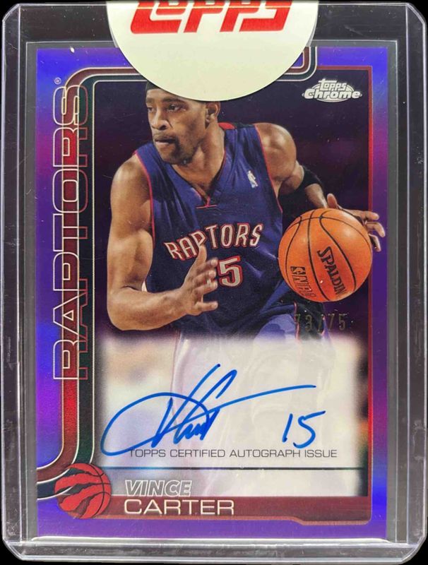 2025 Topps Chrome #TCA-VC Chrome Autographs - Purple Refractor /75