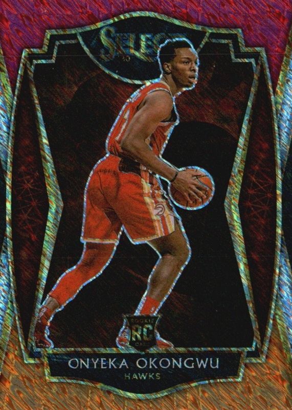 2020 Select #186 Premier Level Red White Orange Flash