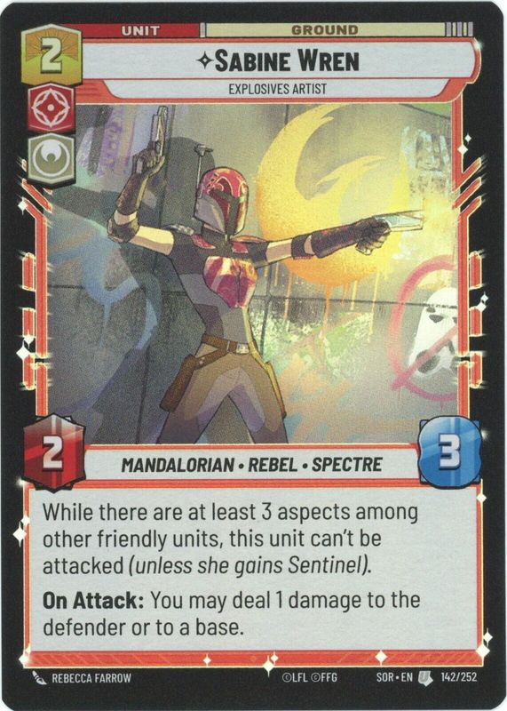 Sabine Wren 2024 Spark of Rebellion #142 Foil PSA 10