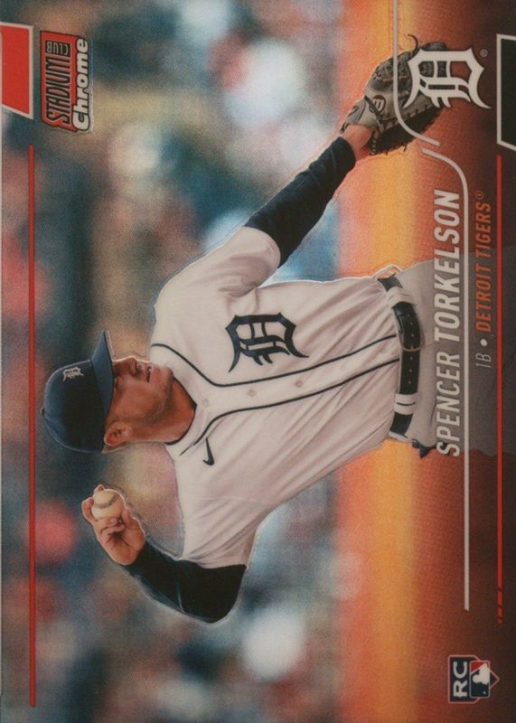 Spencer Torkelson 2022 Stadium Club Chrome #167 Red Refractor /5 Rookie RAW