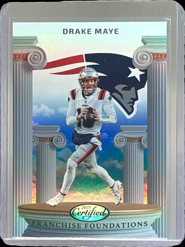 Drake Maye 2025 Certified #FFO-DME Franchise Foundations Price Guide ...