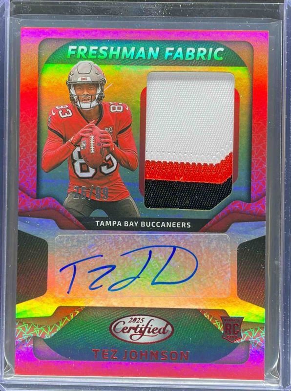 Tez Johnson 2025 Certified #FBC-TJN Freshman Fabric Signatures