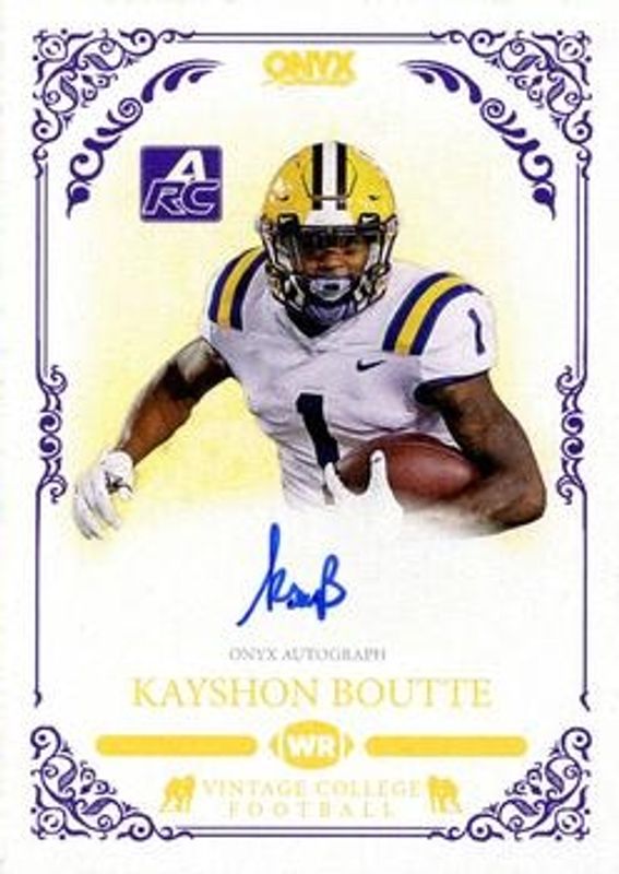 2022 Onyx Vintage College Football #CAKB Blue Signatures Autographs